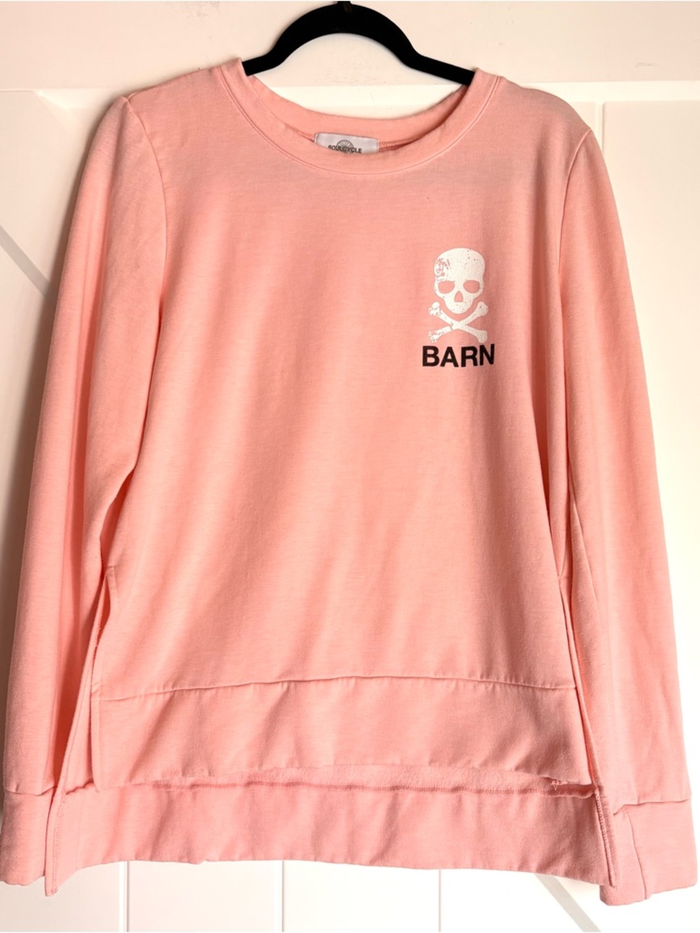 SoulCycle Skull Graphic Sweatshirt Pink Long Sleeve M